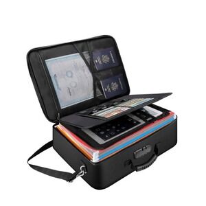 Tamfile Fireproof Document Lock File Storage Organizer Box‎ Waterproof Safe Bag
